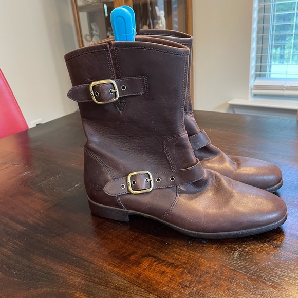 UGG LEATHER BOOTS, EUC, 8 - Picture 3 of 6